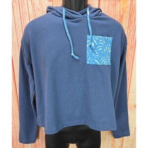 Southern Tide Blue Cropped Hoodie Medium